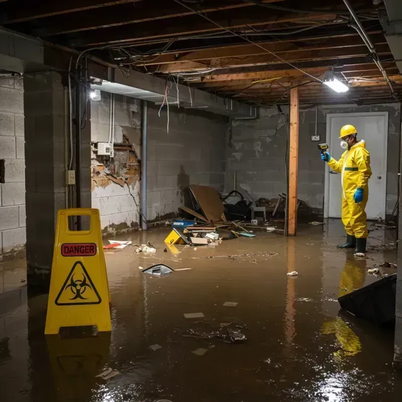 Flooded Basement Electrical Hazard in Jefferson County, KY Property